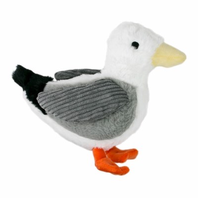 9" Multicolor Seagull Moving Plush Dog Toy