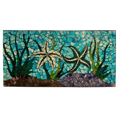 12" x 24" Starfish Mosaic Wall Plaque