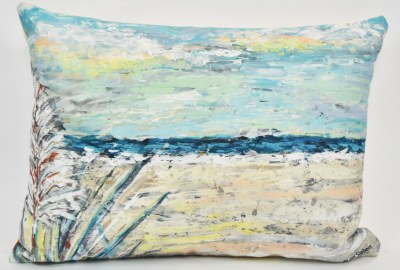 11" x 19" Beach Landscape 1 Decorative Indoor/Outdoor Pillow
