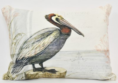 11" x 19" Pelican on a Perch Decorative Indoor/Outdoor Pillow