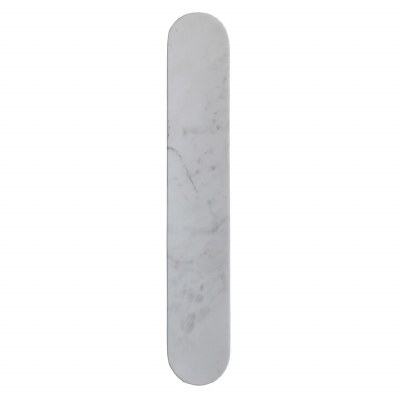 4" x 24" White Marble Oval Serving Board