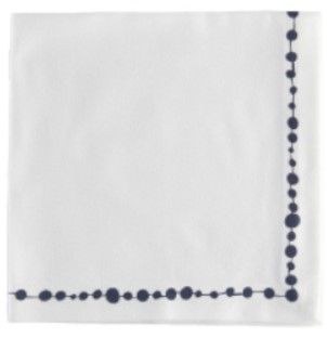 20" Square Blue Bubble on a White Background Napkin