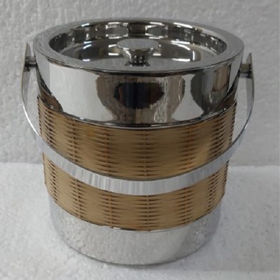 6" Silver Metal Ice Bucket