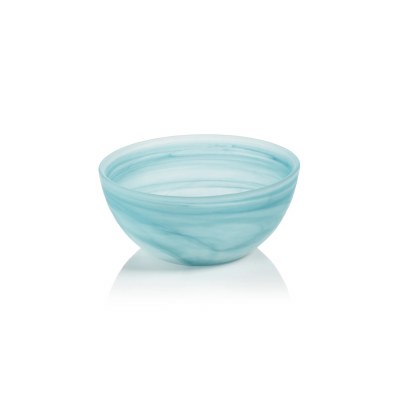 6" Round Blue Frost Glass Bowl