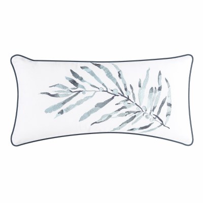 12" x 24" Blue Ocean Leaf Decorative Pillow