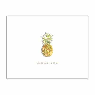 Box of 10 4" x 6" Pineapple "Thank You" Cards