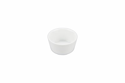 3" Round White Ceramic Ramekin Bowl