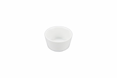 4" Round White Ceramic Ramekin Bowl
