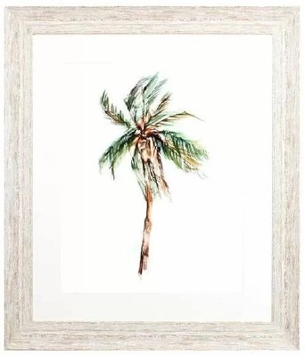 29" x 25" Still Palm Tree Tropical Framed Print Under Glass