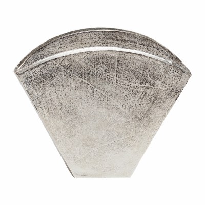 10" Silver Metal Arch Vase