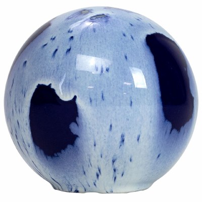 Medium Dark Blue Ceramic Spots Orb