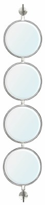 49" x 10" Four Silver Circle Mirrors