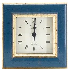 4" Sq Blue Humphrey Sitting Clock