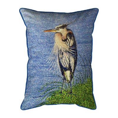 11" x 14" Windy Blue Heron Decorative Indoor/Outdoor Pillow