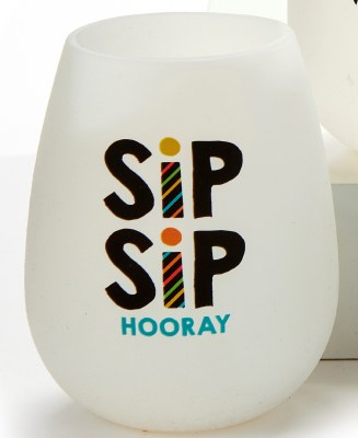 "Sip Sip Hooray" Stemless Silicone Wine Cup