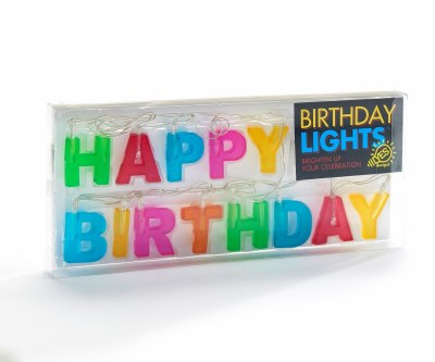 78" LED Multicolor "Happy Birthday" String Lights