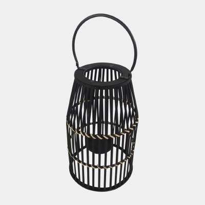 20" Black Bamboo Lantern