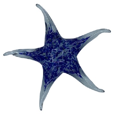 6" Blue Glass Starfish