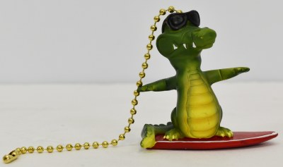 Alligator Surfing Fan Pull