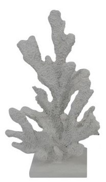 13" Faux White Polyresin Coral Tree on a Base