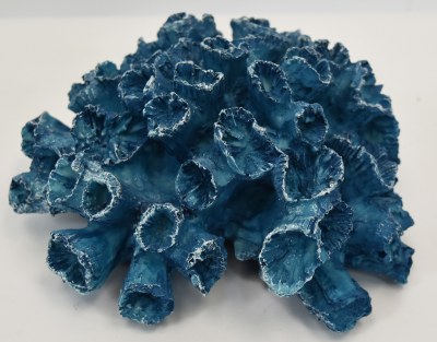 8" Faux Blue Polyresin Tube Coral