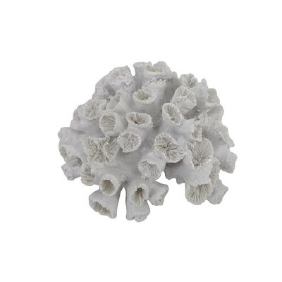 8" Faux White Polyresin Tube Coral