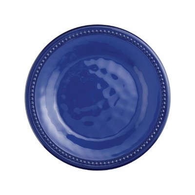 6" Round Blue Beaded Melamine Plate