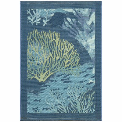 2' x 1.10' Esencia Coral Garden Indoor/Outdoor Rug