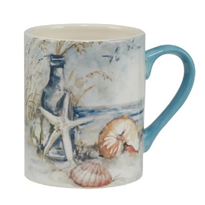 14 Oz Starfish Coastal Landscape Ceramic Mug