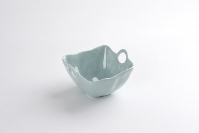 5" Sq Aqua Handle Melamine Bowl by Pampa Bay