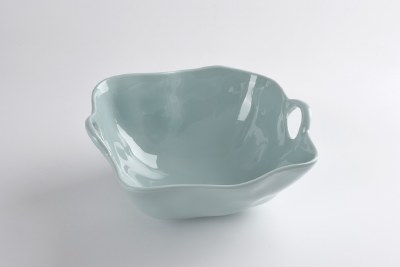 8" Sq Aqua Handle Melamine Bowl by Pampa Ba