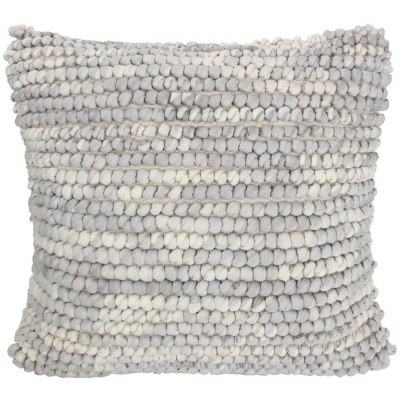 20" Sq Gray Popcorn Decorative Pillow