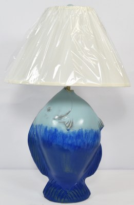 31" Bahama Blue Angel Fish Table Lamp