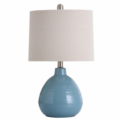 21" Blue Ceramic Table Lamp
