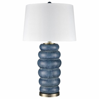 31" Dark Blue Bumps Table Lamp