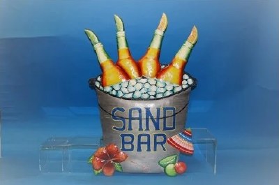 26" x 18" "Sand Bar" Bucket Coastal Metal Art Wall Plaque