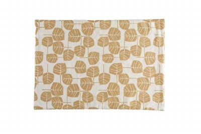 13" x 19" Gold and White Leaves Placemat