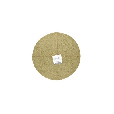 15" Round Gold Metalic Placemat