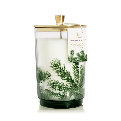 16 Oz Fraiser Fir Fragrance Glass Jar Candle With a Lid