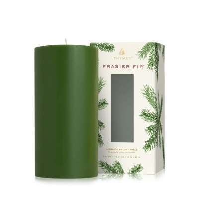 3" x 6" Green Fraiser Fir Fragrance Pillar Candle