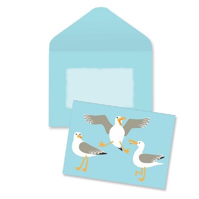 Box of 10 Seagulls Note Cards With Envelopes