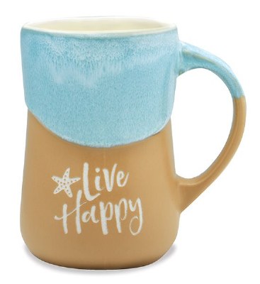 20 Oz "Live Happy" Stoneware Mug