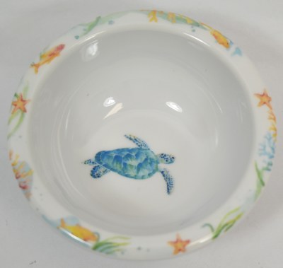 3" Round Mini Turtle Sea Serenade Melamine Bowl