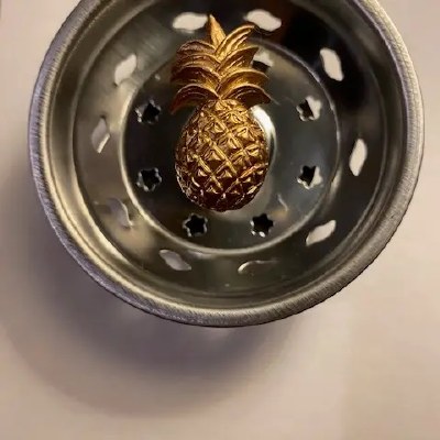 3" Round Gold Pineapple Sink Strainer