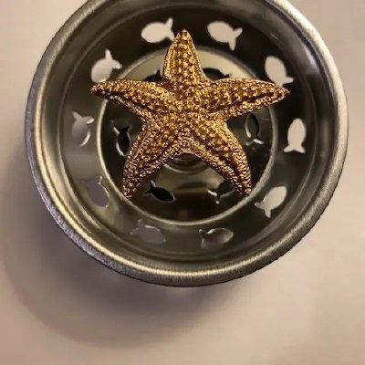 3" Round Gold Starfish Sink Strainer