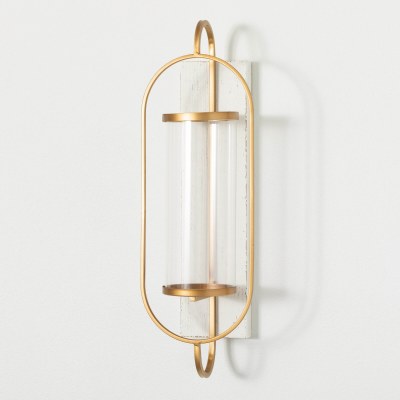 20" Gold Oval Wall Sconce With a Shade