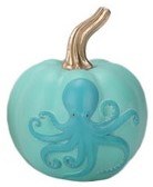 5" Octopus on a Blue Pumpkin
