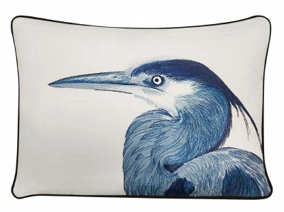 12" x 20" Blue Heron Head Decorative Pillow