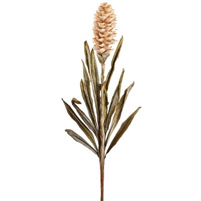 34" Faux Tan Ginger Flower