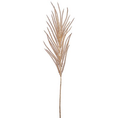 37" Faux Gold Frond Spray